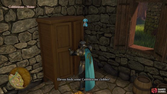 Find a new costume for the Hero in his wardrobe at Home