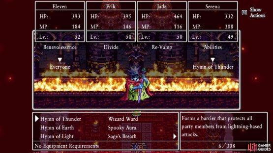 Serena&rsquo;s Hymn of Lightning is great for this fight