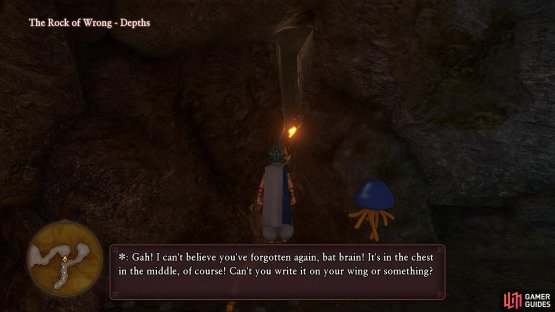 Eavesdrop on the guards behind this crack to learn where the key is located