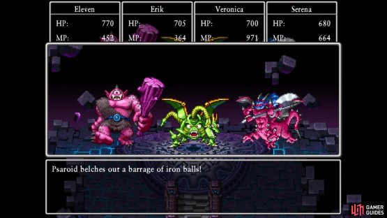 Psaroid&rsquo;s iron balls attack can be bad if it focuses on a single character