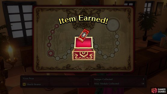As you hand in Mini Medals, you will receive rewards