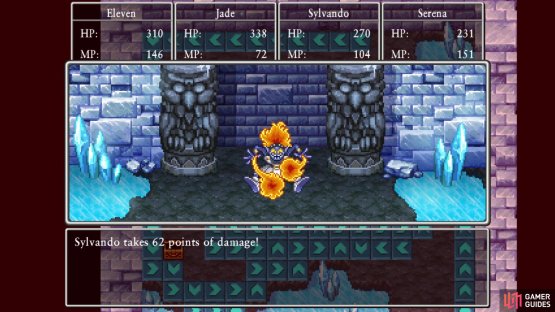The boss&rsquo; fire attacks can put a hurting on your characters