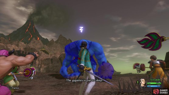 The priest can actually put the Gigantes to sleep