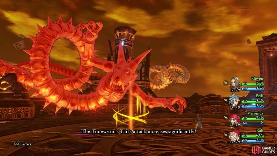 The part in the back will do things in the battle, too, like buff the other part