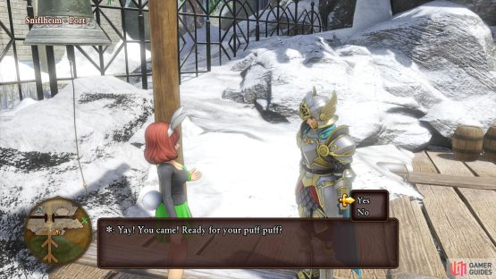 you&rsquo;ll need to advance the time to Noon to meet the girl from the Inn for a Puff-Puff.
