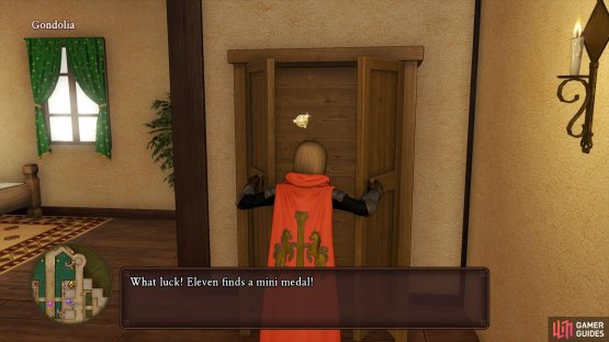 search the house north of her to find a Mini Medal in the wardrobe.