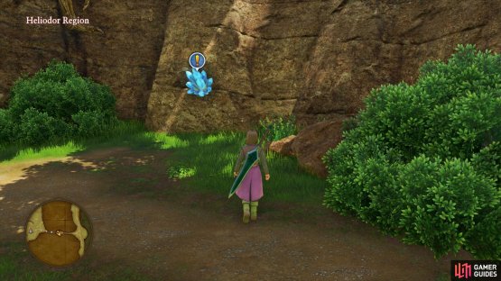 Be on the lookout for Gathering points, these contain three Sparkly Spots and come in the form of Crystals