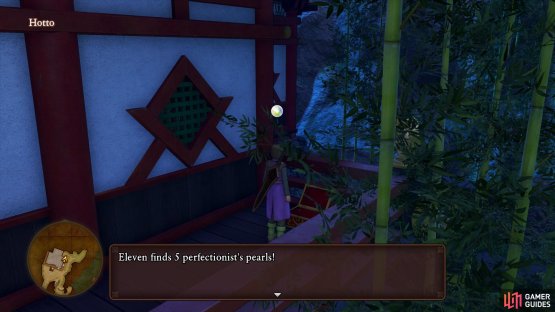 head up the steps to the shrine and search outside for another chest.