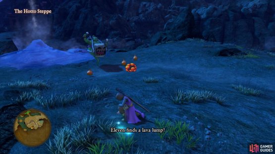 snag the Lava Lump to the south before heading into town.
