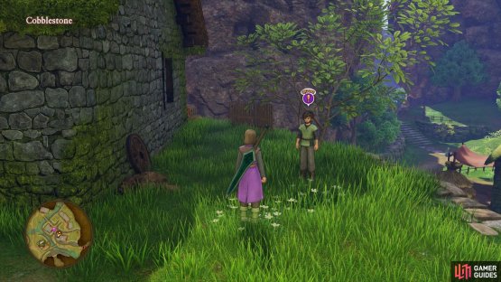You&rsquo;ll find the first quest giver down the stairs from the Hero&rsquo;s house