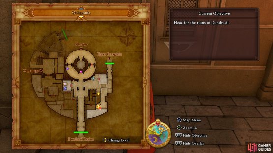head south of the entrance to Upper Octagonia to find The Shadow