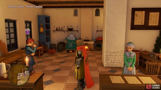Speak to the man in the Hotel kitchen and agree to help him retrieve the Proper Pepper