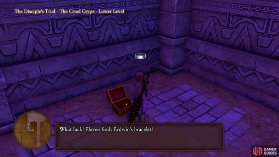 check the southwest corner while below to find the Bracelet for Quest 60.