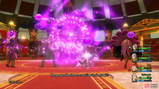 Giga Mega Drain will siphon massive amounts of MP from the entire party.