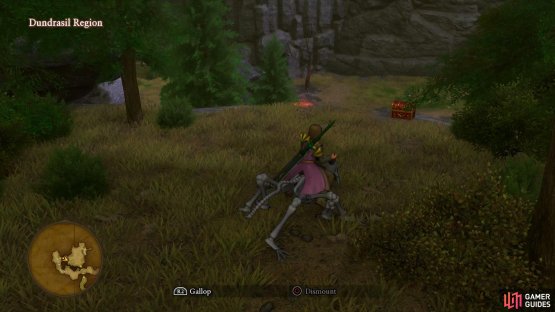 while you&rsquo;ll find a chest to the northwest.