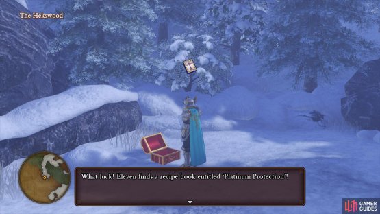 follow the western path to the south to find a new Recipe Book.