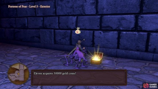 a large sum of gold can be found behind the Great Keepers.