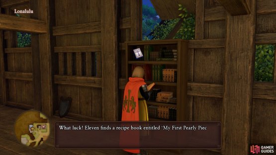 The first Recipe Book can be found on the Armor shop&rsquo;s bookshelf