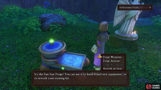 You can forge all manner of items every time you camp