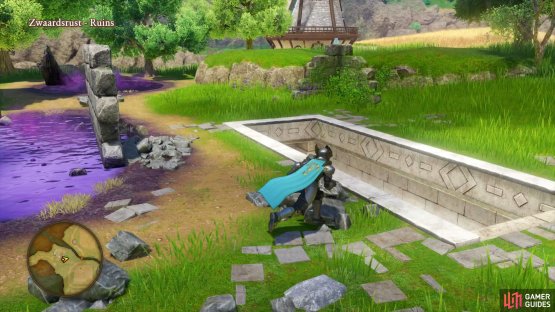 You can find the Magic Key door by heading down the eastern stairs in the Zwaardsrust ruins