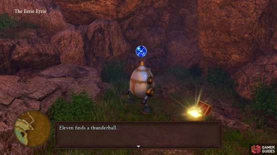 Use the Eggsoskeleton to reach the ledge above the caves