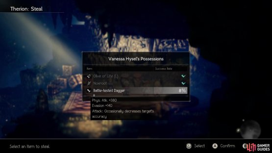 There is no penalty in trying to steal the Dagger from Vanessa