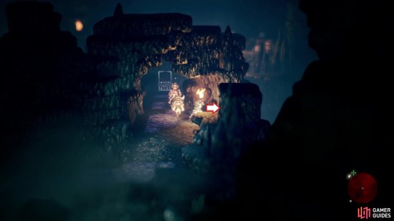 The hidden path is located as pictured