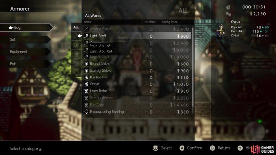 Don&rsquo;t forget to upgrade Cyrus&rsquo; gear before diving into the study