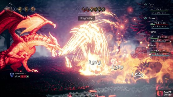 Dragonfire is definitely its strongest move, dealing major damage to the entire party