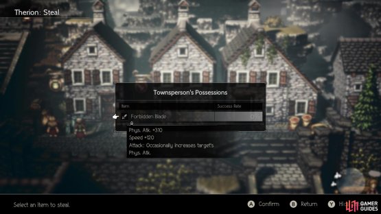 Some equipment doesn&rsquo;t allow you to use Steal on them