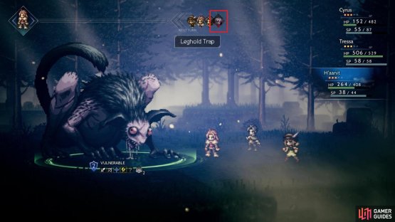 Leghold Trap is a great skill to get on H&rsquo;aanit since it forces enemies to go last in a round