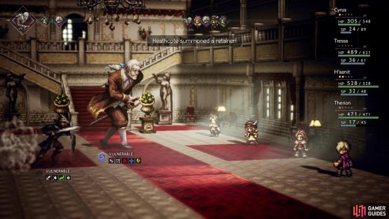 The boss can summon another guard into the battle
