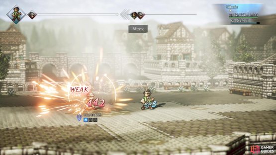 Olberic has an easier time in this duel