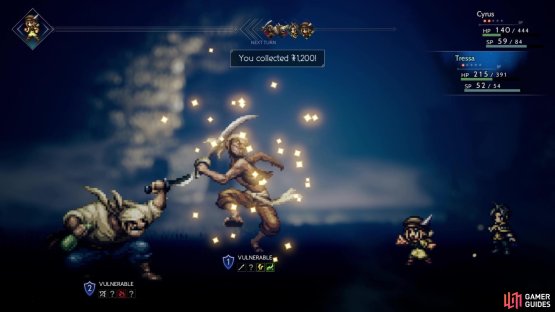 Make sure you use Tressa&rsquo;s Collect to steal money from bosses