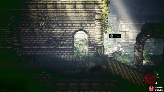 which leads to a locked chest with a Rune Bow