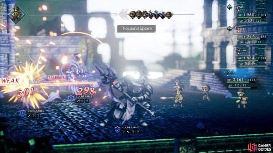 Thousand Spears is fantastic for breaking shields weak to spears