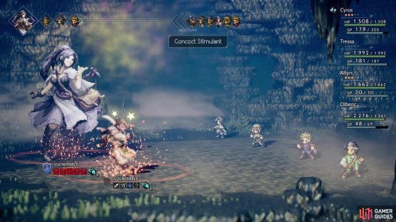 Concoct Stimulant buffs all enemies&rsquo; physical attack