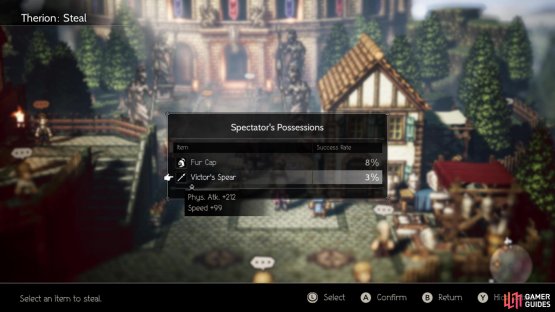 The three NPCs to the left of the equipment shop have some nice gear on them
