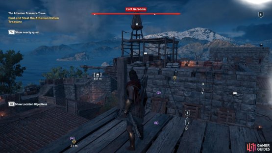 The second chest can be found on the platform to the north west of the first.