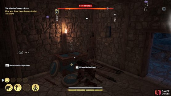 Jump down into the room once all nearby soldiers have been assassinated. You will find the chest by the door.