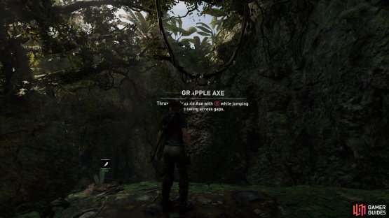 Grapple swing across