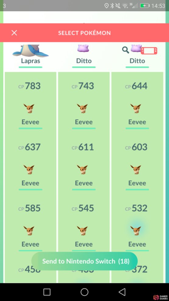Transferring Eevee