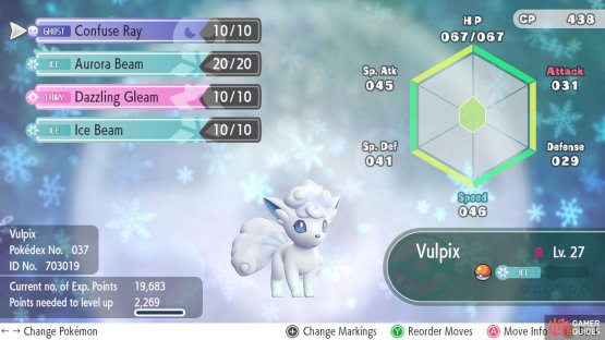 An Alolan Vulpix with no Awakening Values.