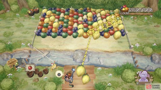 Be quick to avoid the fruit rolling into the river