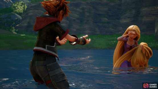 Join Rapunzel in the lake