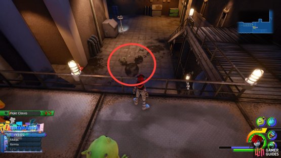 the fire is gone leaving a Lucky Emblem on the ground.