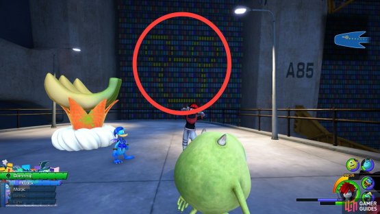 Look on the wall behind the Banana Flan