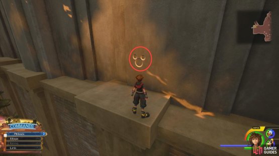 then climb the wall to find the next Lucky Emblem.