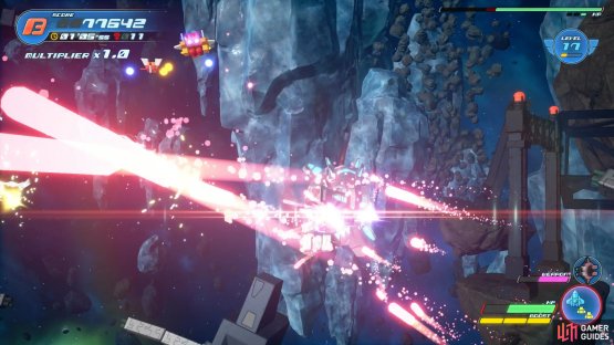 barrel roll to avoid the laser attack.