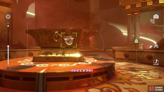 The emblem will be on the side of the anvil at the bottom